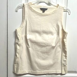 Ralph Lauren Meringue Yellow Cotton Tank Cami Top Size S